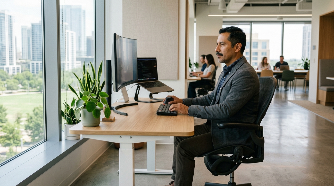 Ergonomía de oficina y postura sentada